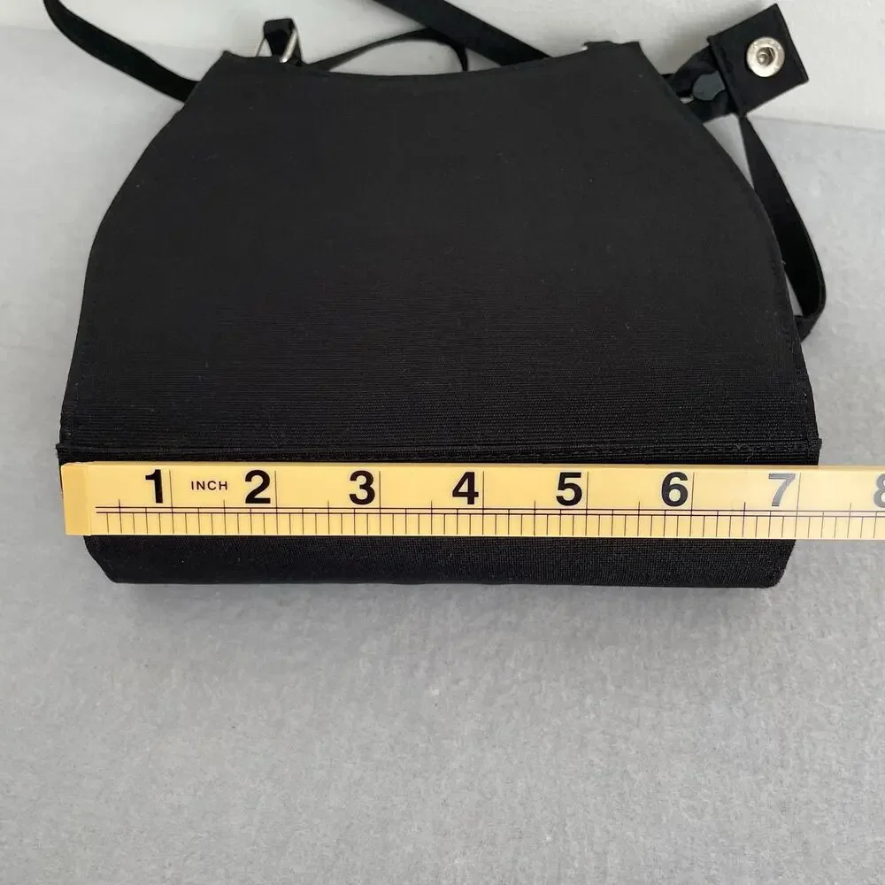 Vintage y2k Black Shoulder Bag Classic Structured Minimalist 2000s Sleek